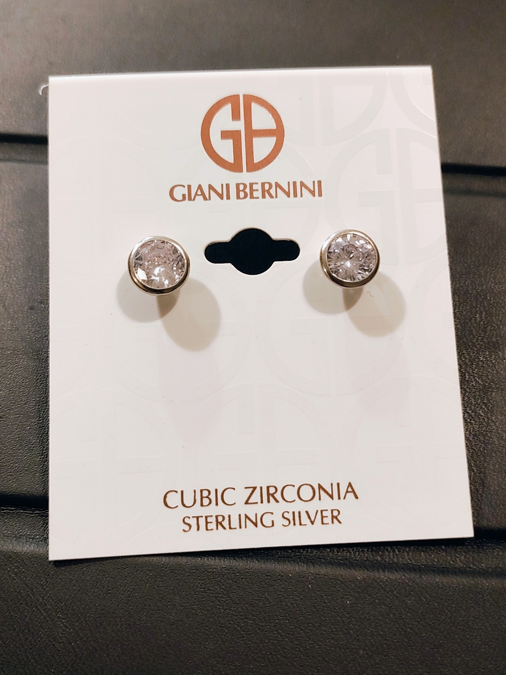 Giani Bernini Sterling Silver Cubic Zirconia Studs - Clear